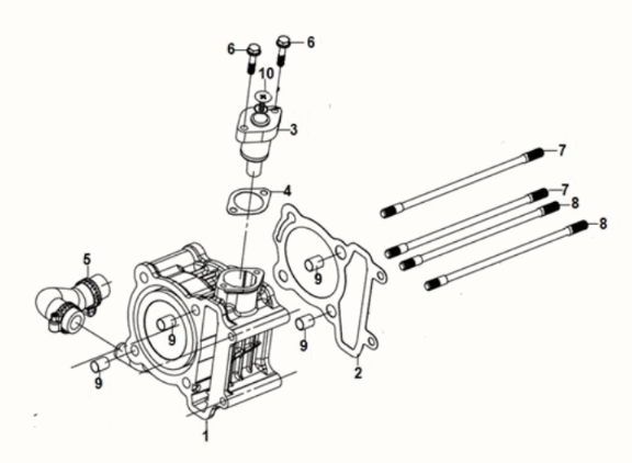 Cylinder Sym Fiddle IV 125i LC ABS E5 2020-2021
