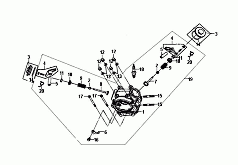 Głowica cylindrów KPL.SYM Orbit II Euro 4 Matowy Szary