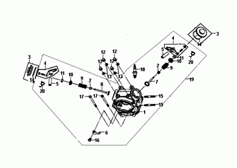  Głowica cylindrów Kpl Sym Fiddle III Euro 4