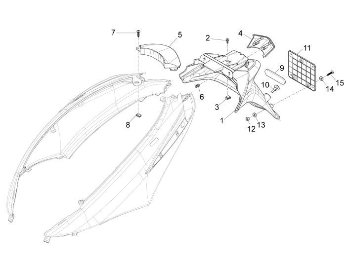 Szyba boczna Piaggio New Fly 4-suwowy 2-zawór biały 566