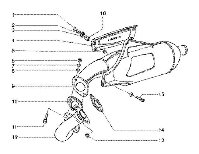 Tłumik Gilera Runner 180cc FXR 2-suwowy