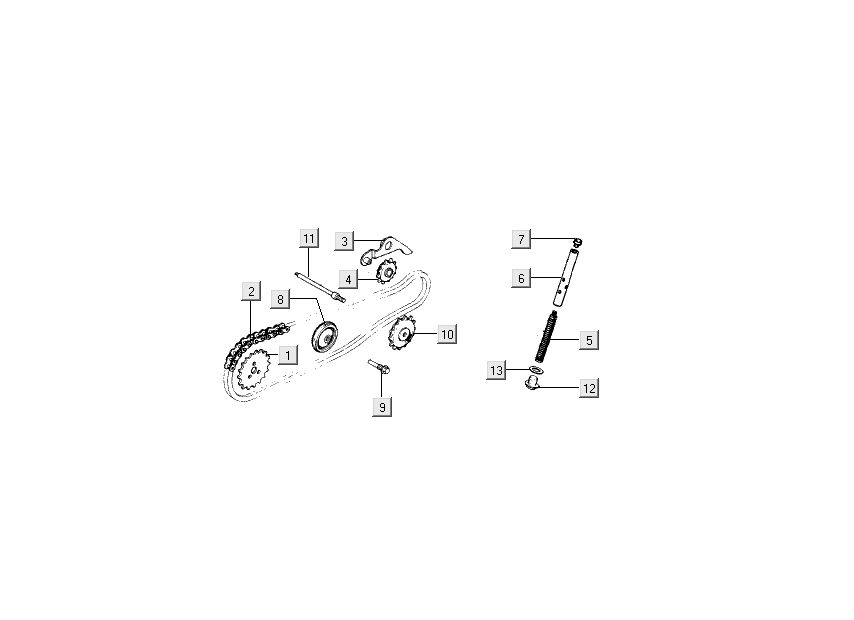 Łańcuch rozrządu Kymco Nexxon 4-suwowy ciemnoszary