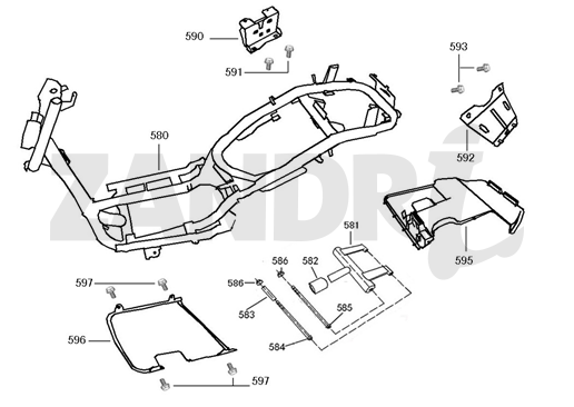 Różne części Santini Capri czerwony