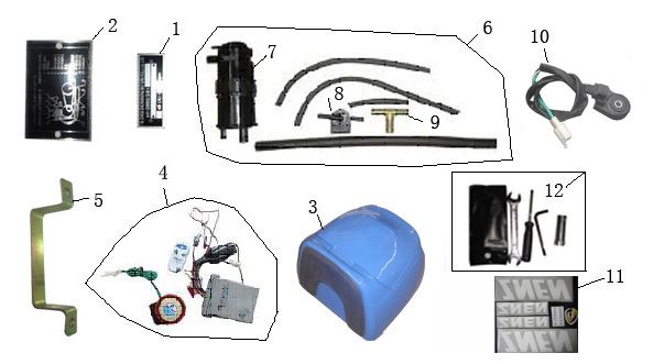 Różne części Turbho RG50 smokey