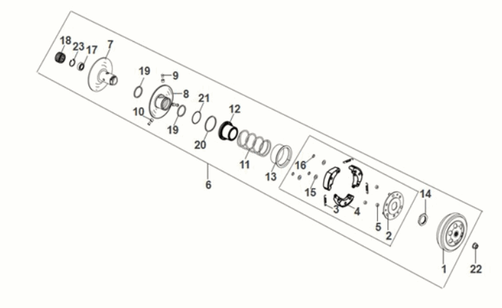 Koło pasowe napędzane Sym Orbit III 50 E5