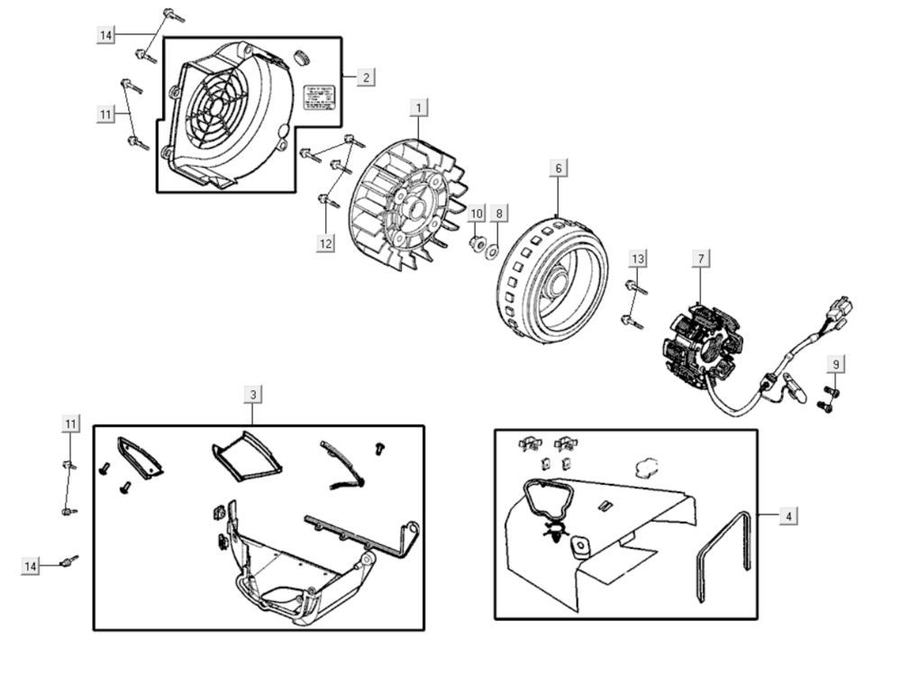 Alternator - Generator Kymco Like 200i Biały