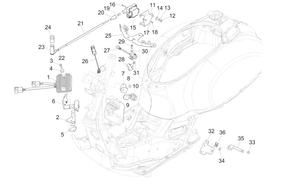 ECU - regulator napięcia GTS 125 IE