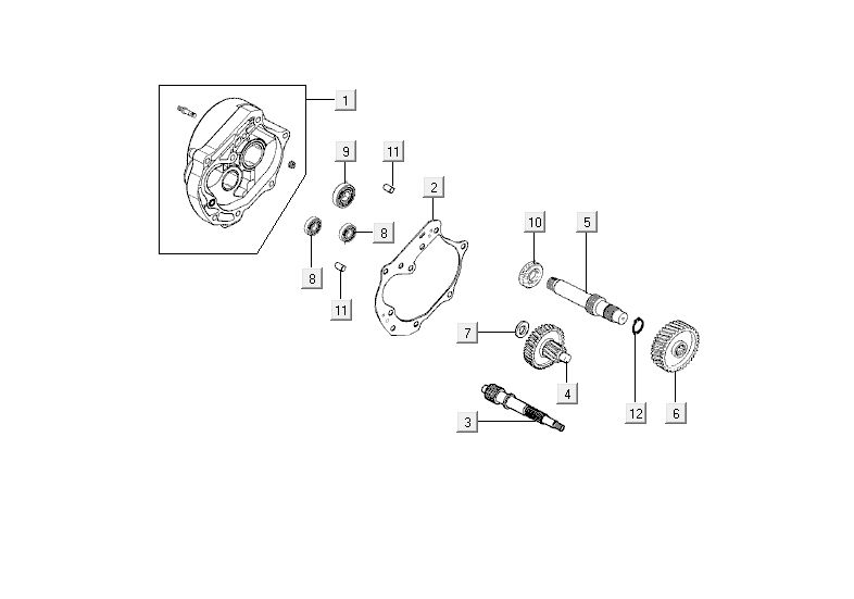 skrzynia korbowa końcowa skrzynia biegów Kymco Agility RS 4-suwowa czarna 09