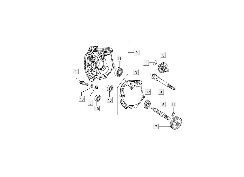 skrzynia korbowa końcowa skrzynia biegów Kymco Grand Dink 2-suwowa Champagne