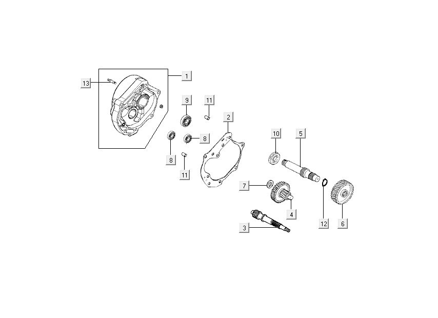 Ostateczna skrzynia biegów Kymco Like 4-suwowy
