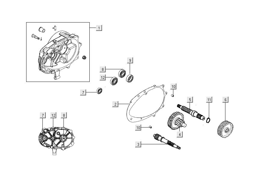Końcowa skrzynia biegów Kymco Super 8 Street 4-suwowy niebieski
