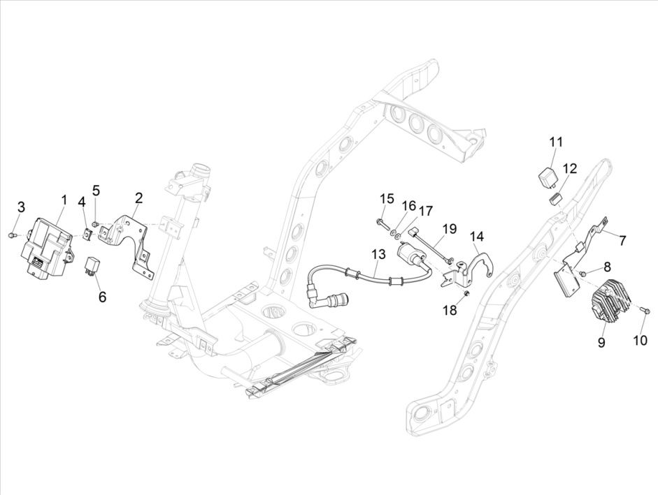 Piaggo Zip 4-suwowa instalacja elektryczna (wtrysk euro5 IGET)