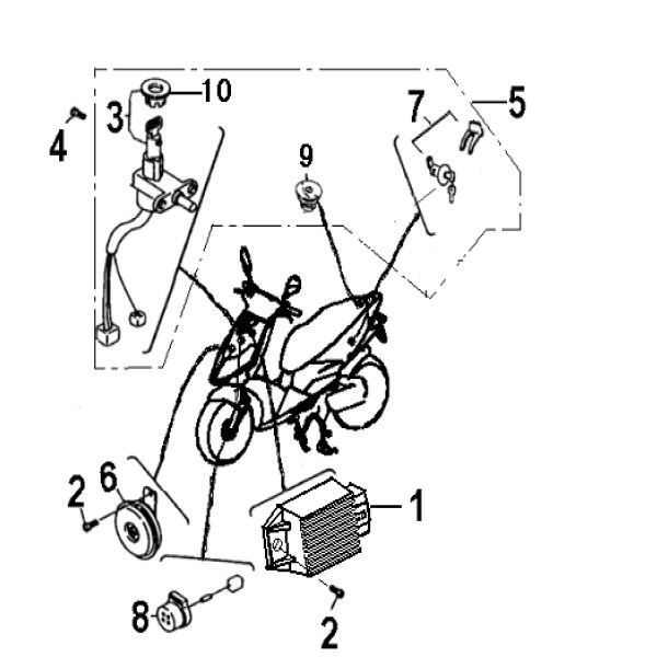 Części elektryczne 2 Generic Ideo niebieski 2007 2-suwowy