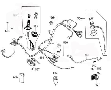 Części elektryczne Benzhou ZN50QT-36 czarny