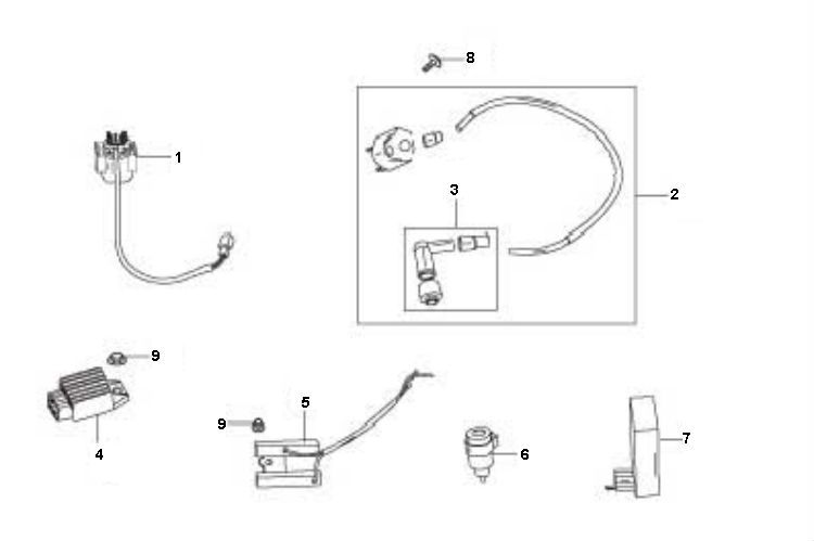Części elektryczne Berini Speedy 4-suwowy