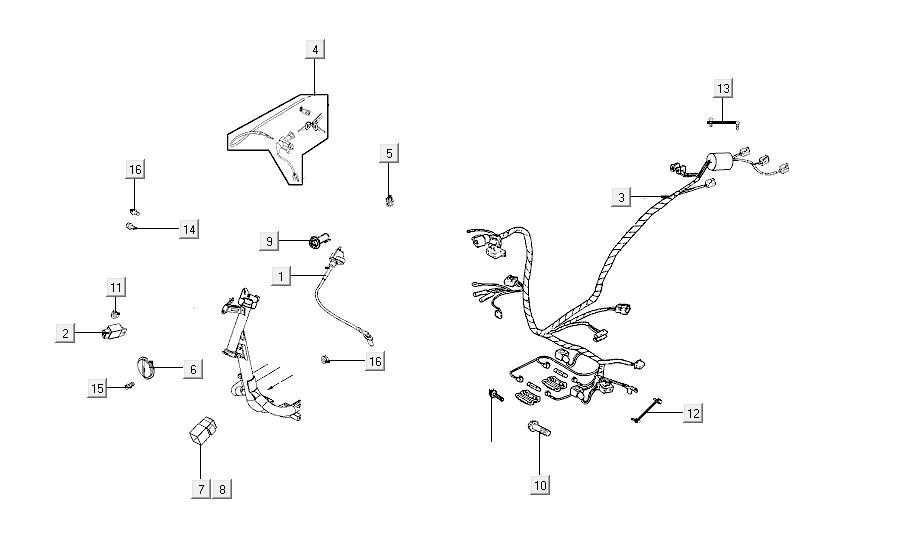 Kymco Carry 4-suwowy wtrysk euro4 połysk czarny-Elektrische delen Kymco Carry 4-takt injectie euro4 glans zwart