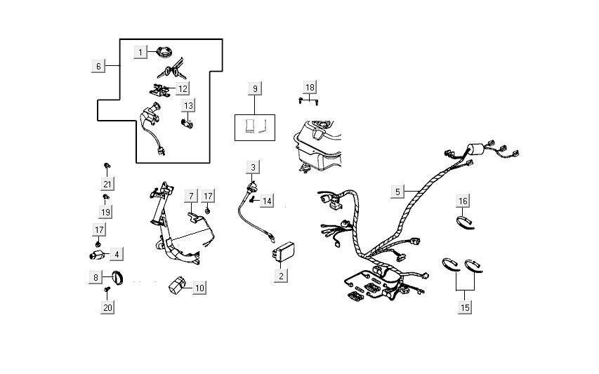 Części elektryczne Kymco Carry 4-suwowy czarny