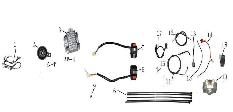 Części elektryczne Lintex HT50QT-39 4-suwowy