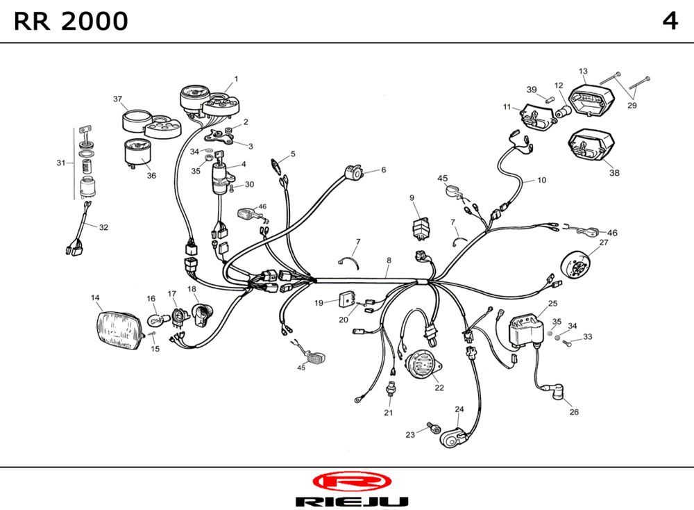 Części elektryczne Rieju RR castrol 2001 2-suwowy