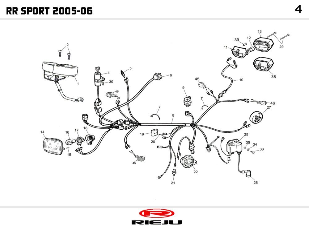 Części elektryczne Rieju RR sport czarny 2005 2-suwowy