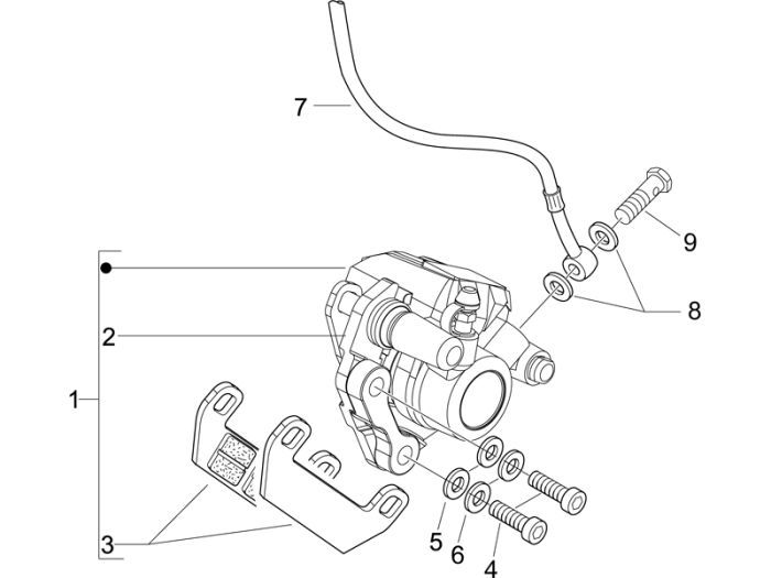 Zacisk hamulcowy Vespa Lx 2-suwowy