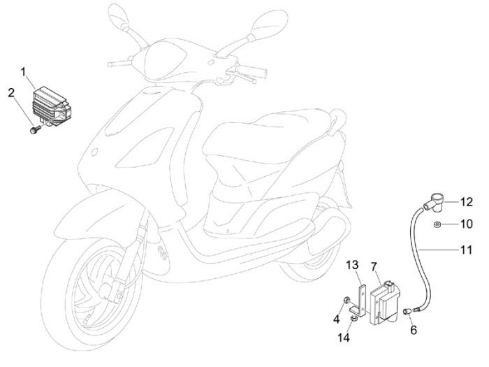 Części elektryczne Piaggio Fly 4-suwowy