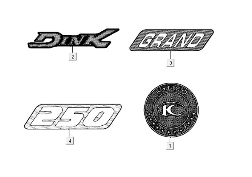 Kalkomanie - Naklejki Kymco Grand Dink 250cc
