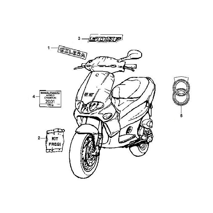 Gilera Runner 98-2005 Emblematy 2-suwowe