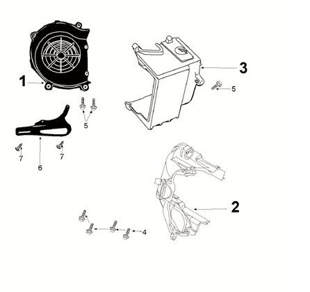Engine cover Peugeot Speedfight 4 50i E5