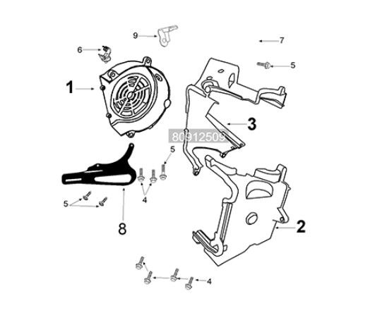 Engine cover Peugeot Tweet 125i E5 FL 2023-2025