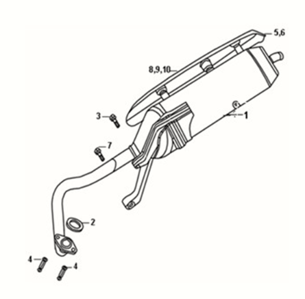 Tłumik wydechowy Sym Fiddle III 50 E3