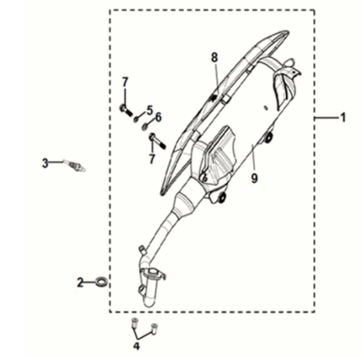 Tłumik wydechowy Sym Orbit III 50 E5