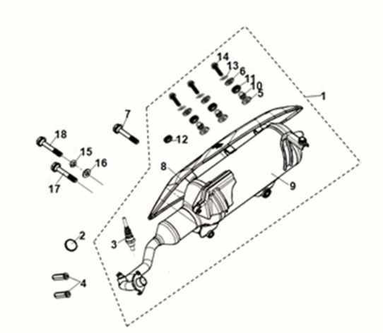Tłumik wydechowy Sym X-Pro 50 E5