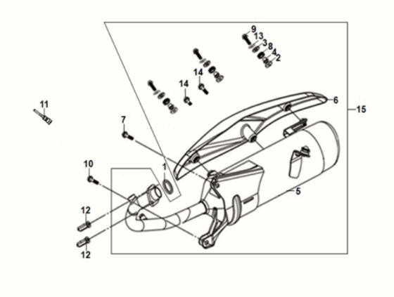 Exhaust Sym Jet 14 125I AC E5 2021-2024