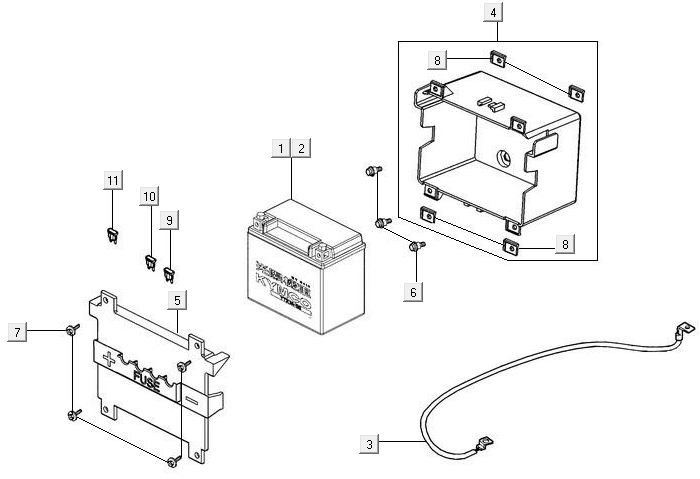 Bateria Kymco New Downtown 350I ABS