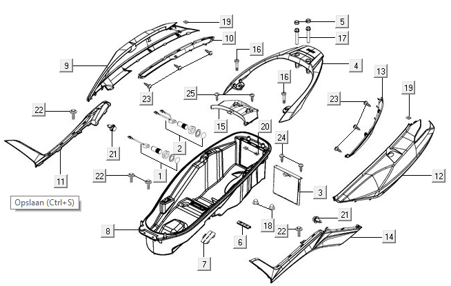 Osłony tylne-Kymco New Downtown 350I ABS