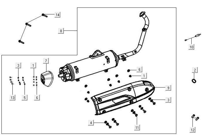 Wydech Kymco New Downtown 125I ABS