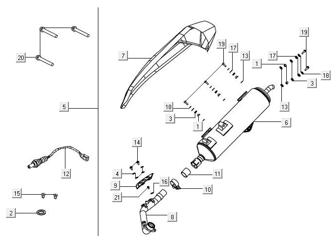 Wydech Kymco New Downtown 350I ABS