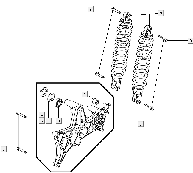 Amortyzatory tylne Kymco Xciting 500R EVO
