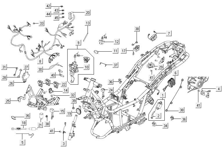 Części elektryczne Kymco New Downtown 350I ABS