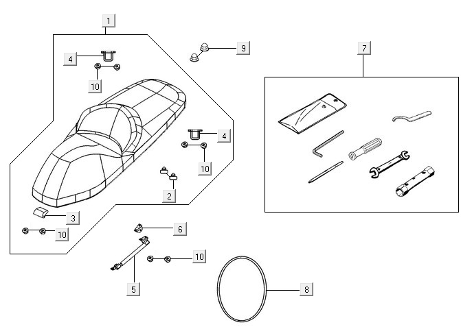 Siodło Kymco New Downtown 350I ABS