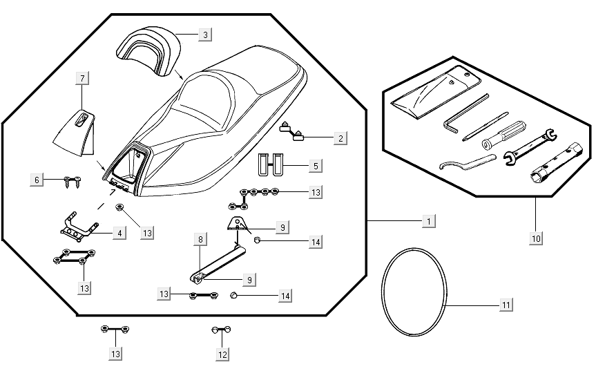Seat Kymco Xciting 500R EVO