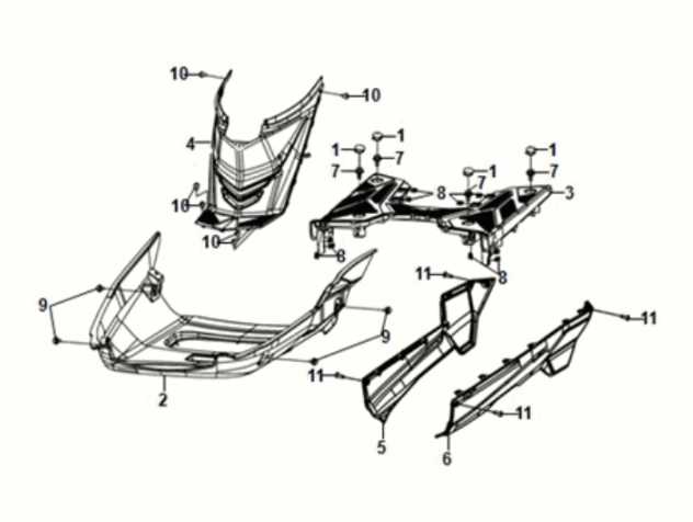 Panel podłogowy - pokrywa środkowa Sym Orbit III 50 E5