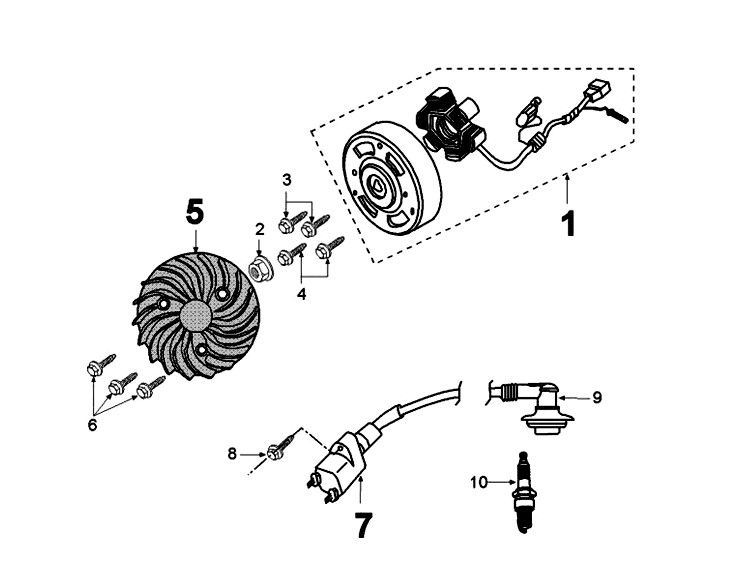 Flywheel magneto Peugeot Kisbee 2-takt