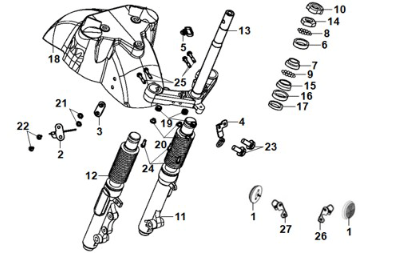 FR. błotnik - poduszka przednia Sym E-Fiddle Biały + Czerwony ST (WH-8028P/RED ST)
