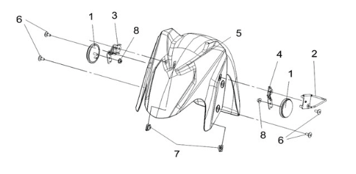 FR. fender Sym Joymax Z 125 E4 BLUE (BU-301UL)