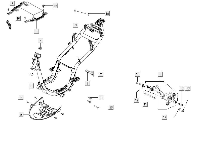 części ramy AGILITY CITY 16 4T 150