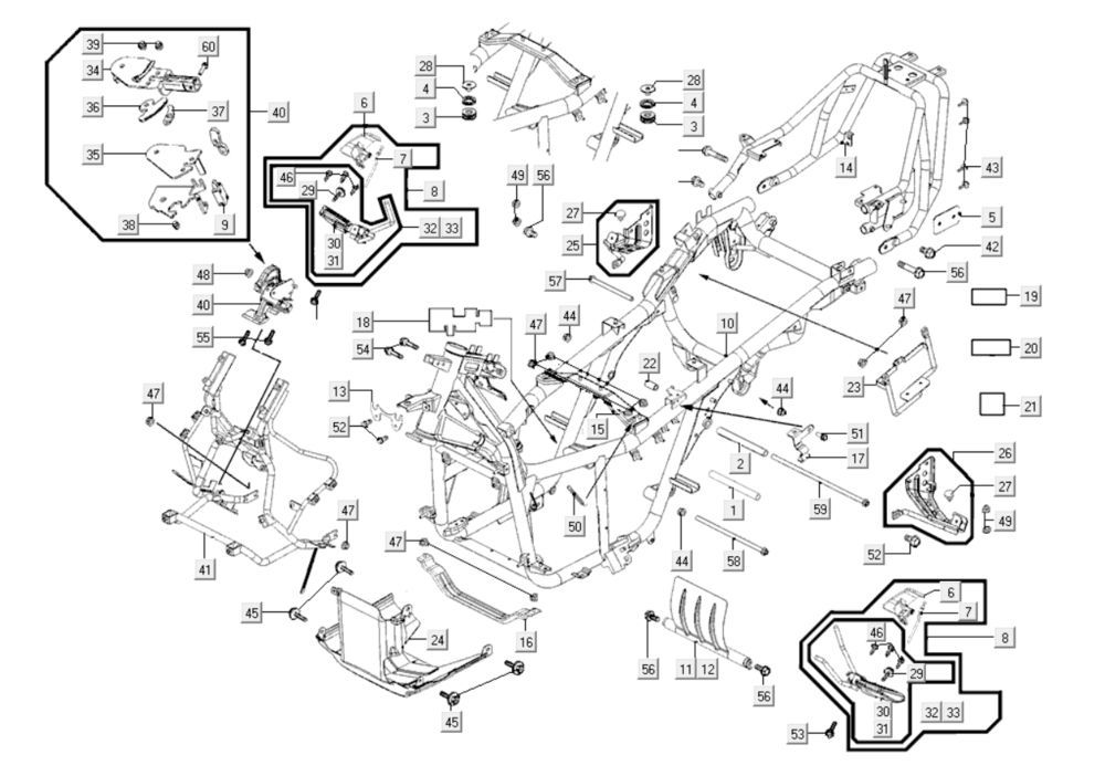 Części ramy Kymco Myroad 700i