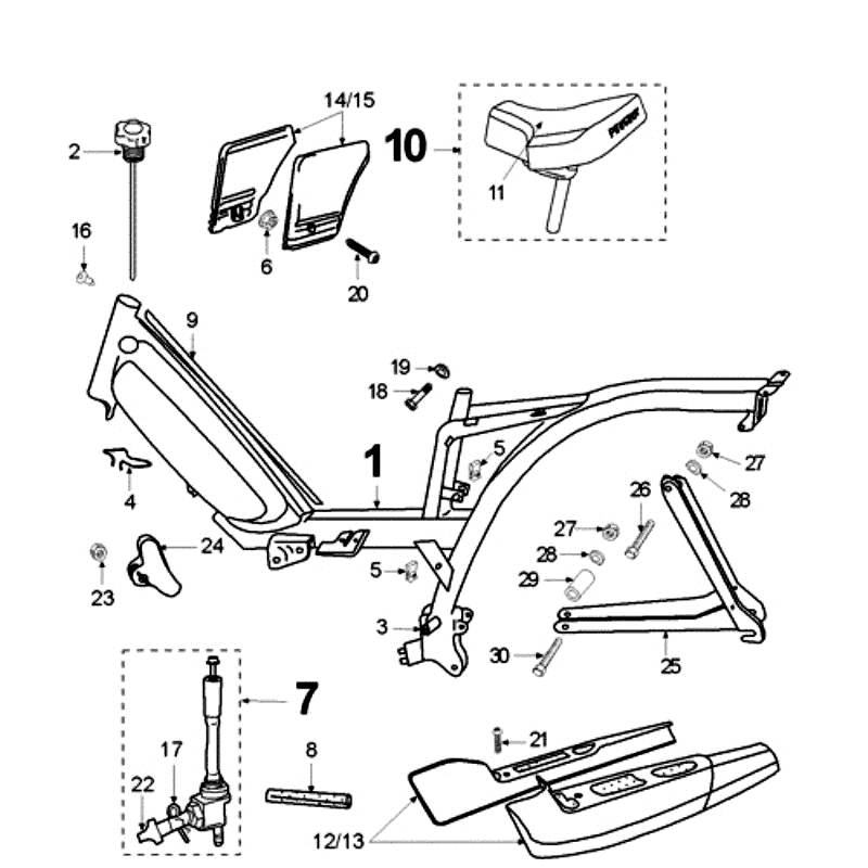Rama I Siodelko Z Magazynem Paliwa Peugeot Vogue Czarny