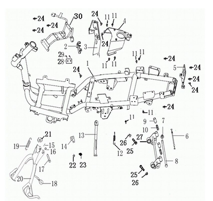 Ramka Generic Roc czerwona 2010 2-suwowa 25